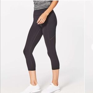 Lululemon Speed Up Crop athletic leggings tights black
